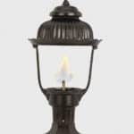 heritage gas lamp pier mount open flame