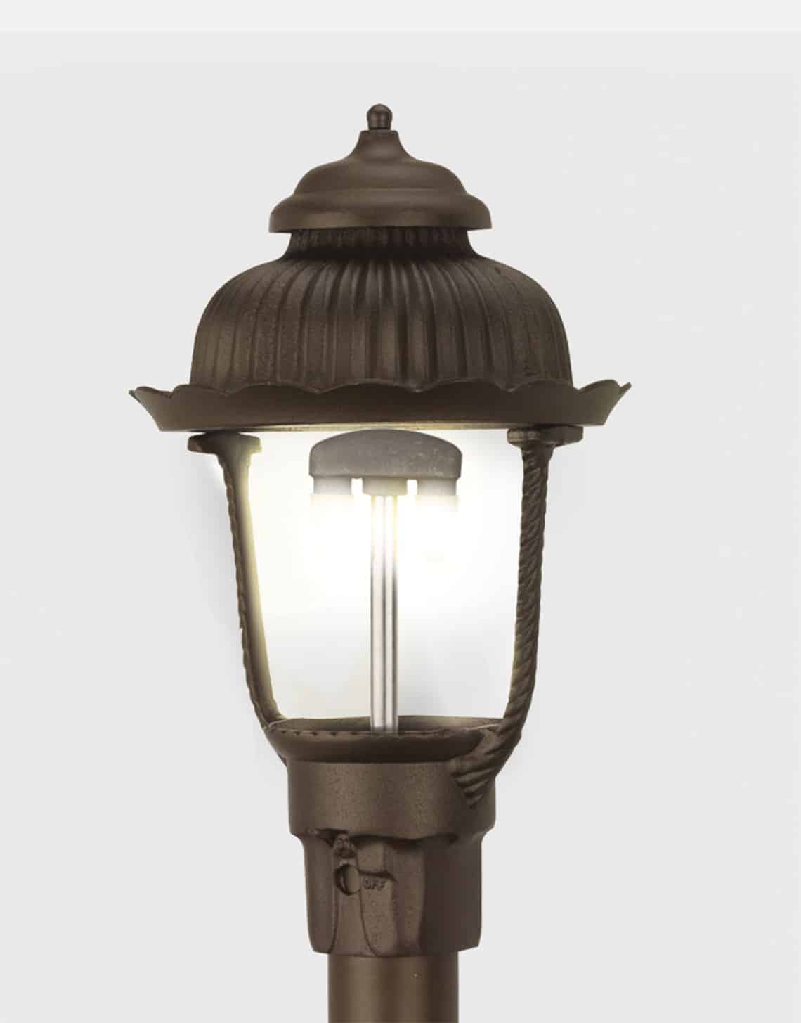 heritage gas lamp post mount with mantle