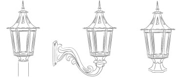 cavalier gas lamp mount illustration