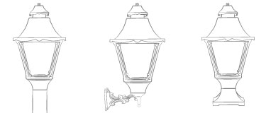 essex gas lamp mount illustration