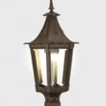 cavalier post mount gas lamp with flame