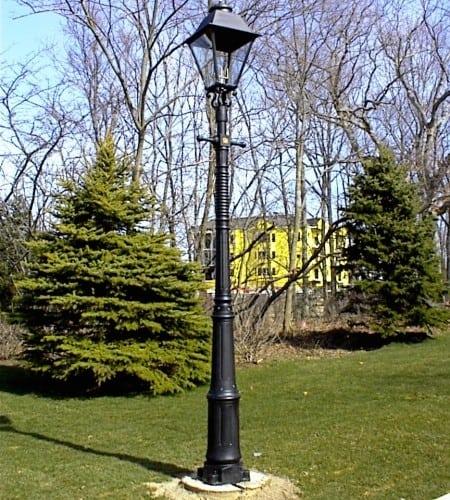 Coachman gas lamp post mount Pittsburgh PA