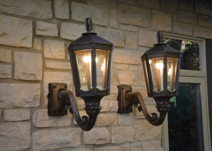 Vienna model wall mounted gas lamps