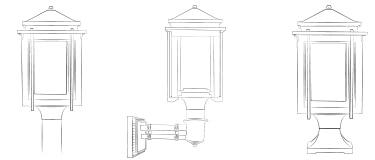 craftsman lamp post mounts