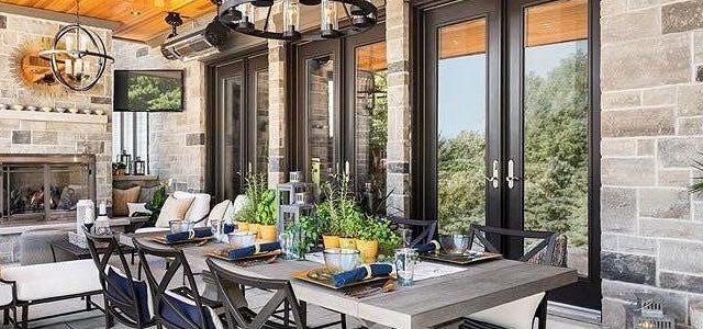 Maximize Comfort: 3 Tips for Gas Patio Heaters Install - American Gas Lamp Works - Habanero outdoor patio heater in an outdoor dining setting